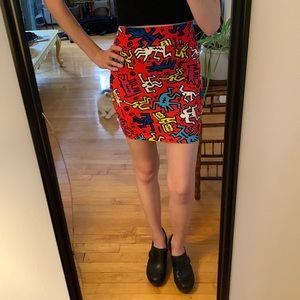 Forever 21 Colorful Graphic Mini Skirt